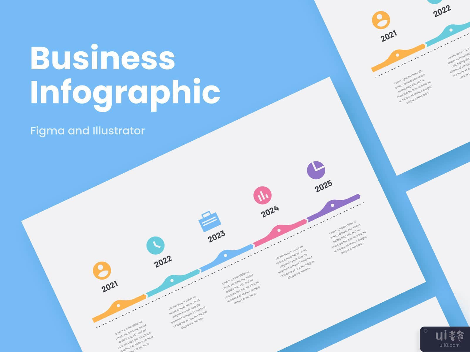 业务信息图表模板-Easytemp(Business Infographic Template - Easytemp)插图