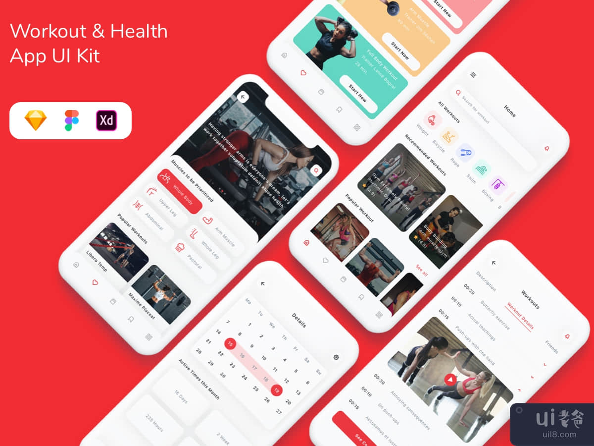 Workout & Health App UI Kit