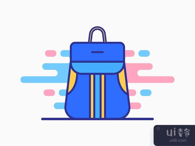 书包图标 5(School Bag Icon 5)插图