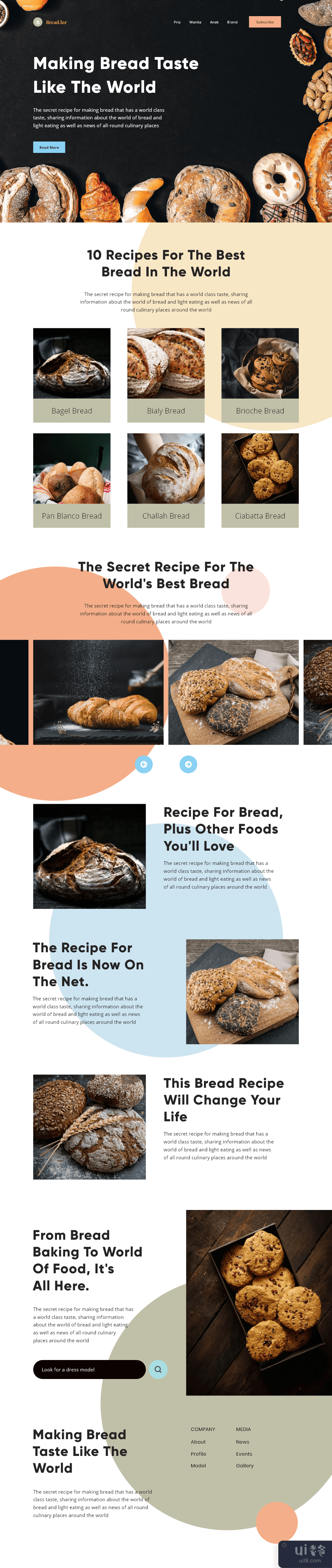 Bread.lur - 面包烹饪登陆页面(Bread.lur - Bread Culinary Landing Page)插图