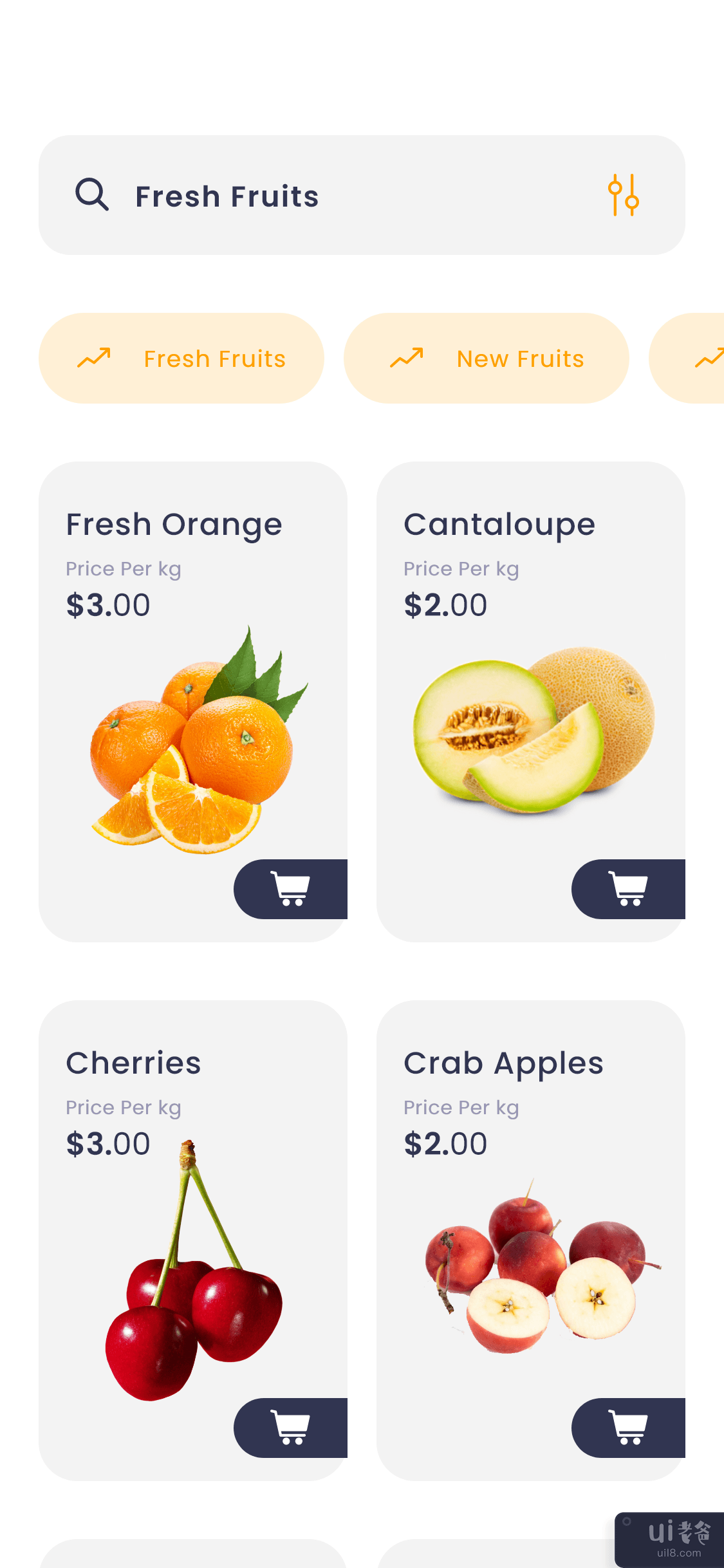 水果应用程序 UI 套件(Fruit App UI Kits)插图2