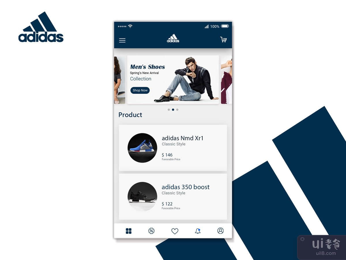 E-commerce App Interface for Adidas