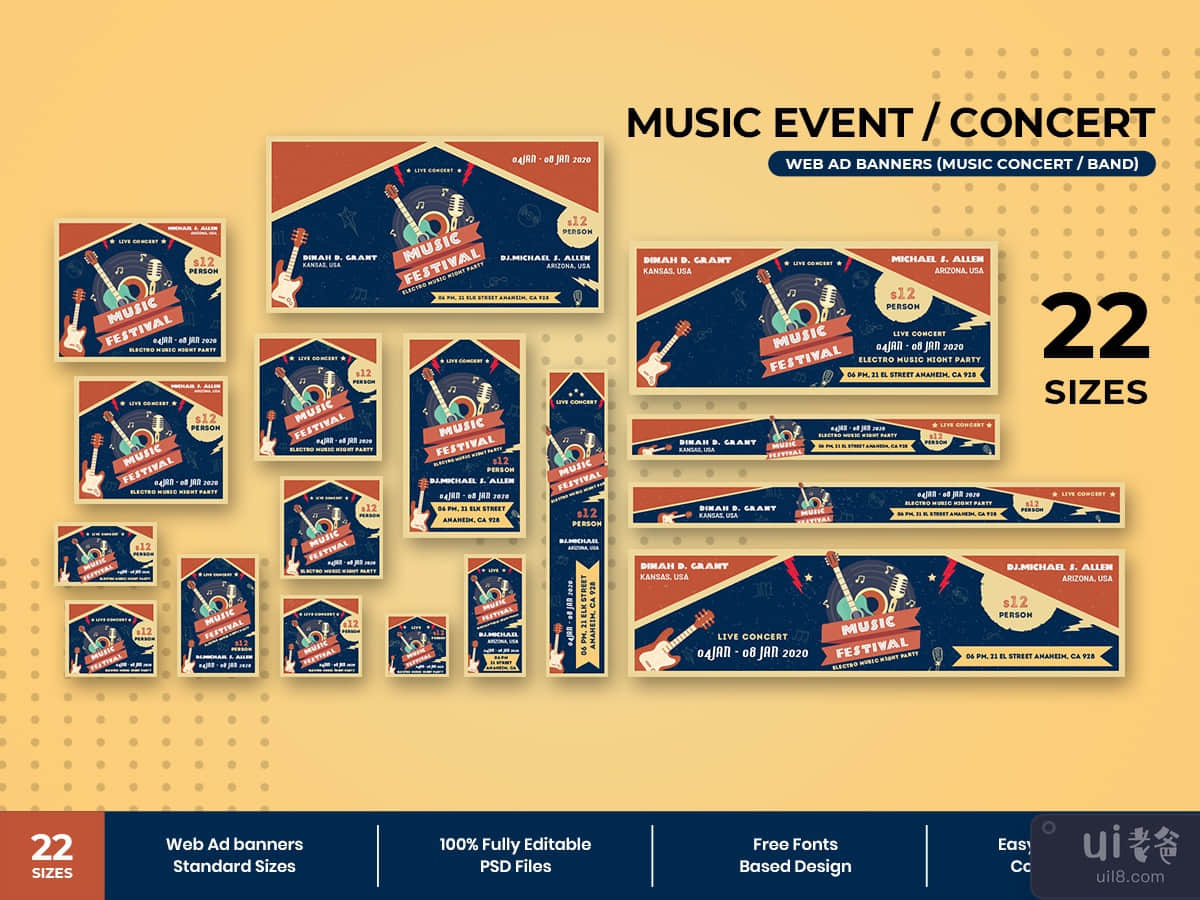 Music Event Web Ad Banners