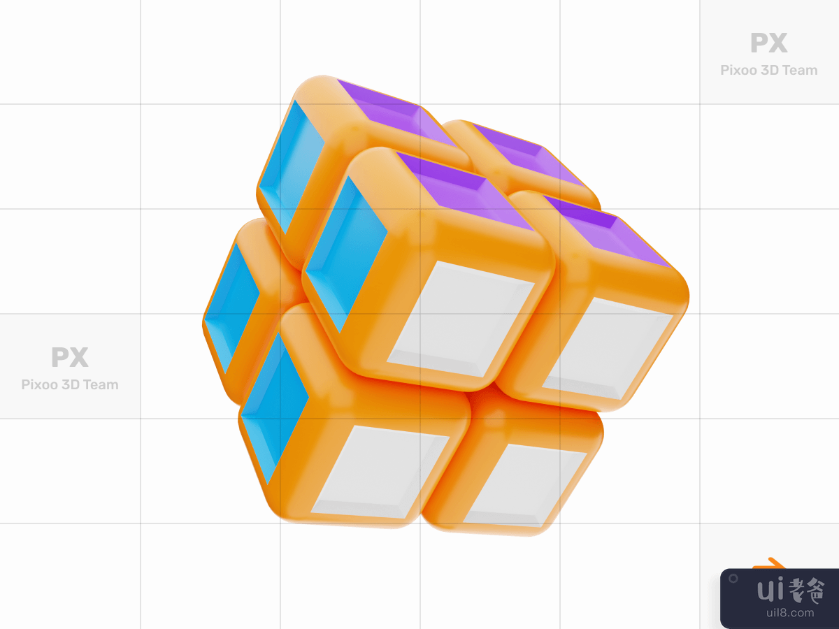Dolenan - 3D Toys Illustration Pack _ Rubik