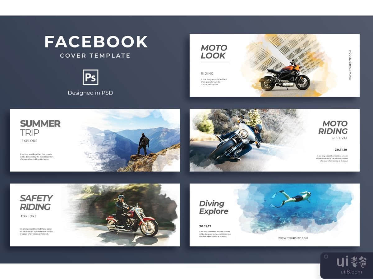 Facebook Cover Template Motorbike