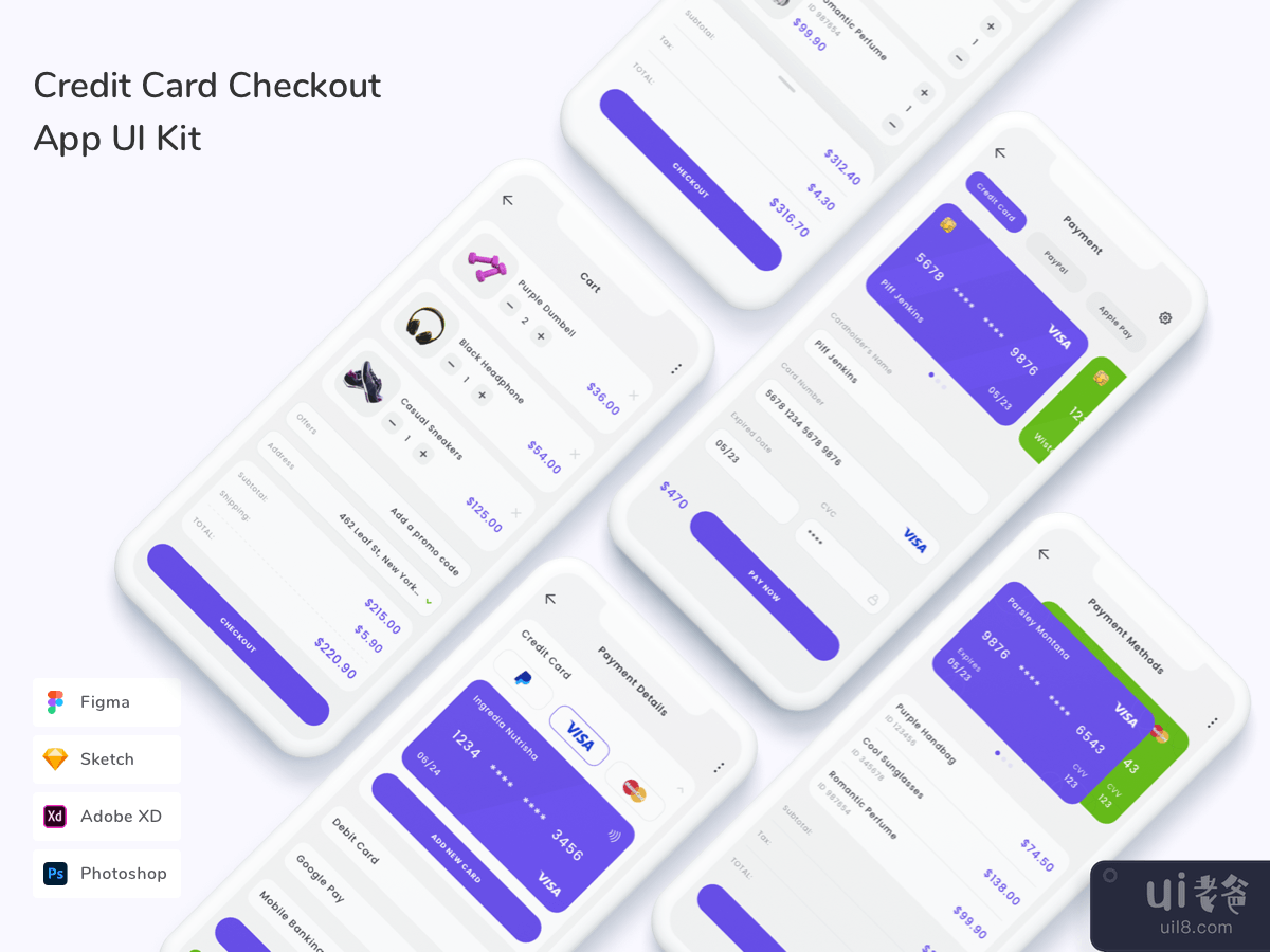 Credit Card Checkout App UI Kit