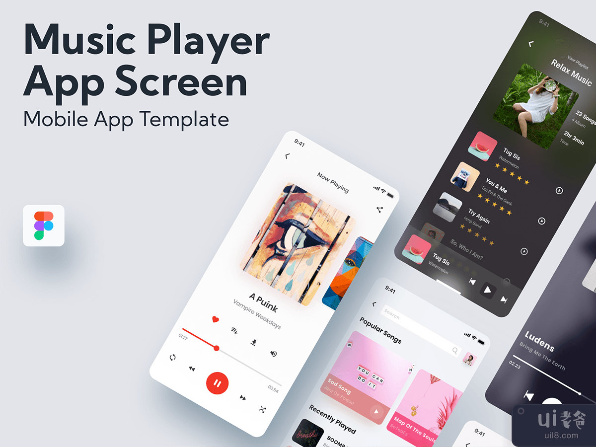 Music Player App - Mobile Screen Template*
