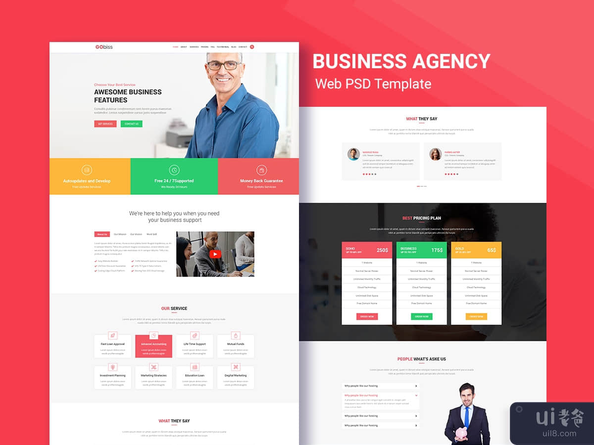 Consulting and Corporate Business PSD Template