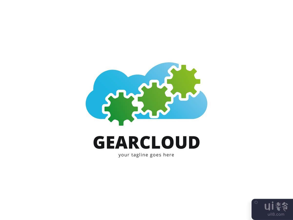 Gear Cloud Vector Logo Design Template