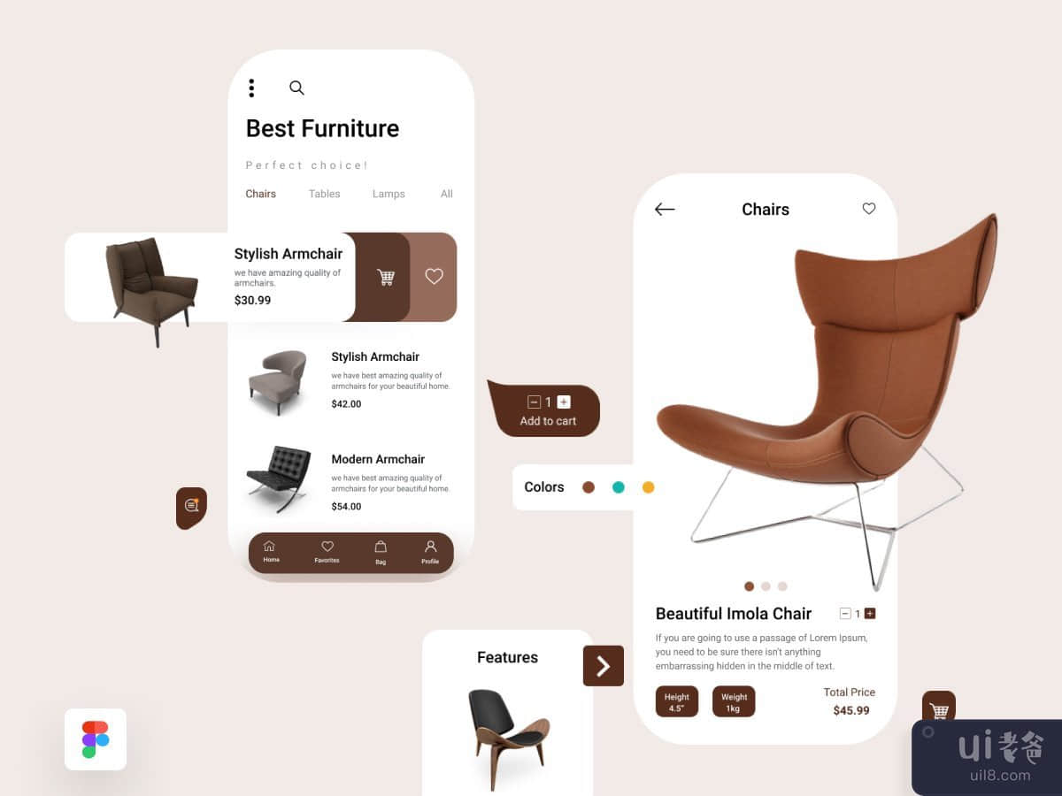 家具移动应用程序设计(Furniture Mobile App Design)插图