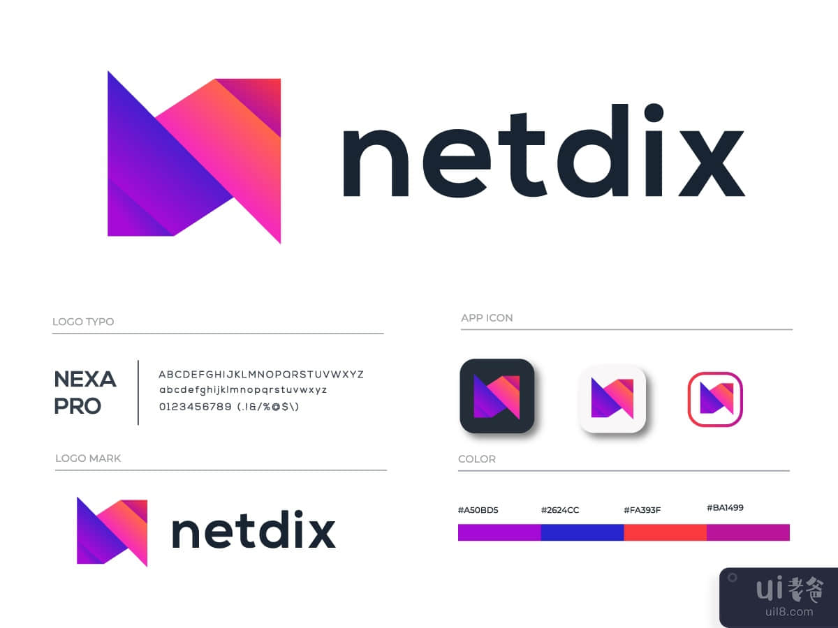 netdix branding l n logo l n monogram