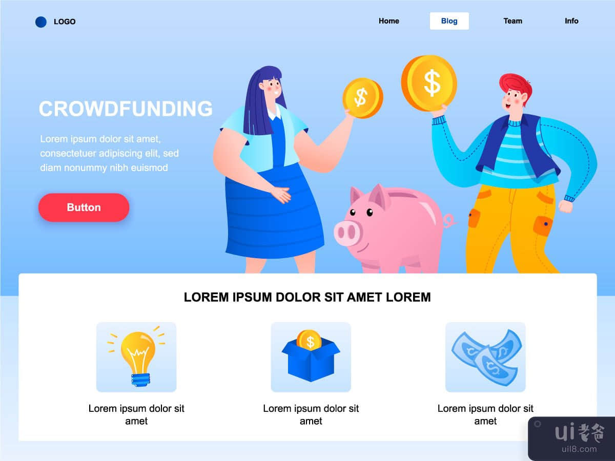 Crowdfunding - landing page