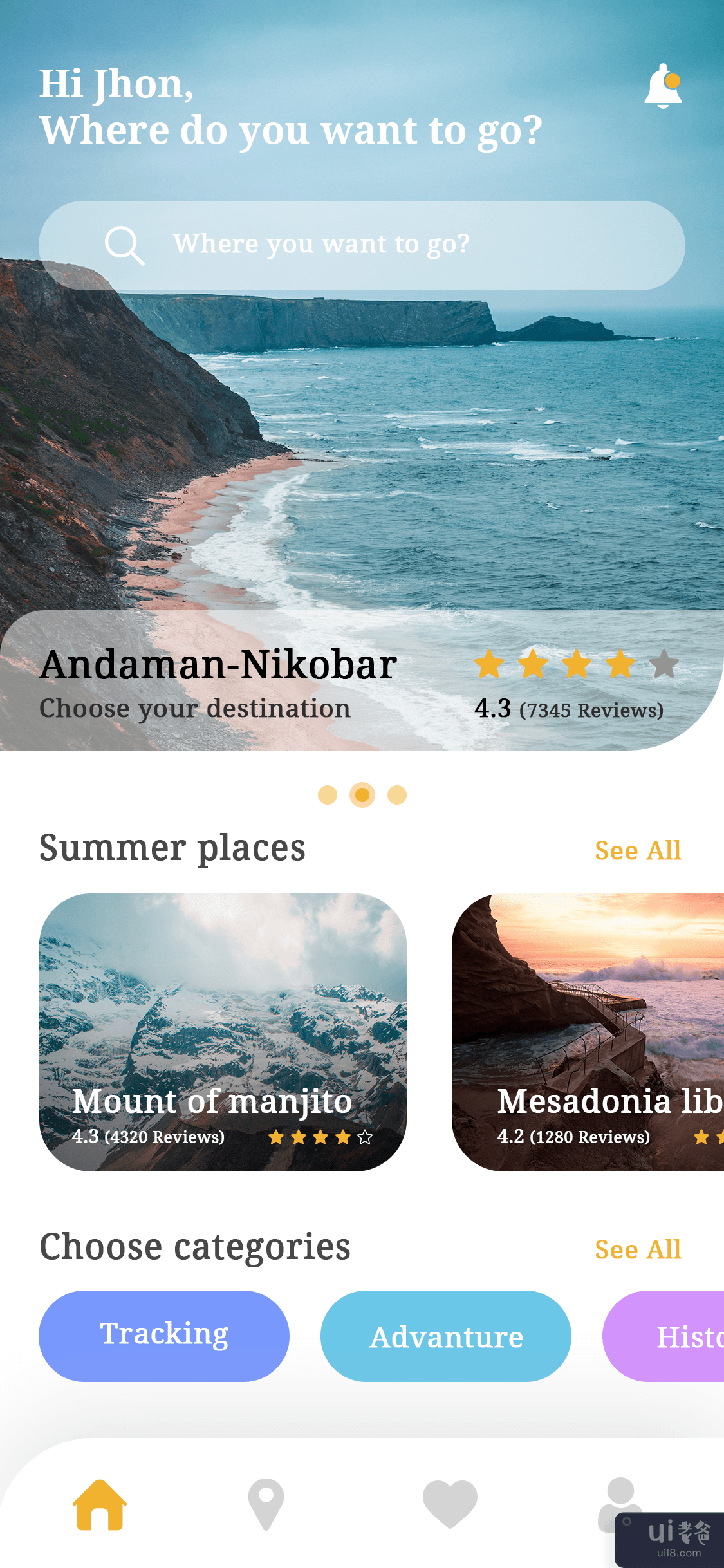 旅游和旅行应用程序(Tours & Travel app)插图1