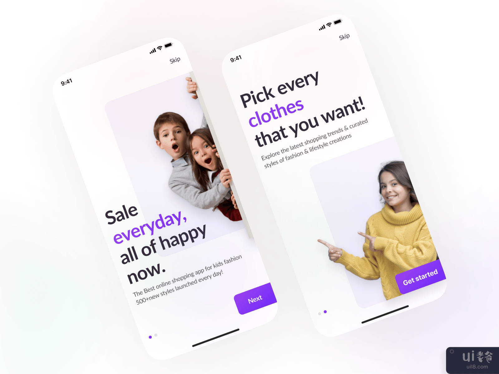 Kids Shopping App UI Kit