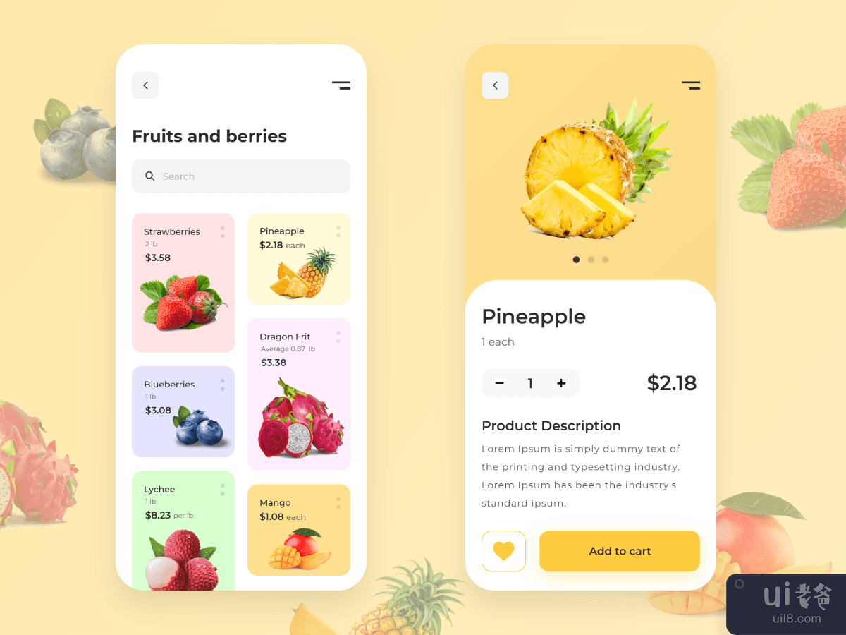 食品应用程序设计(Food App Design)插图2
