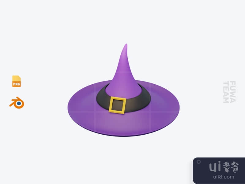 Witch Hat - 3D Halloween Icon Pack