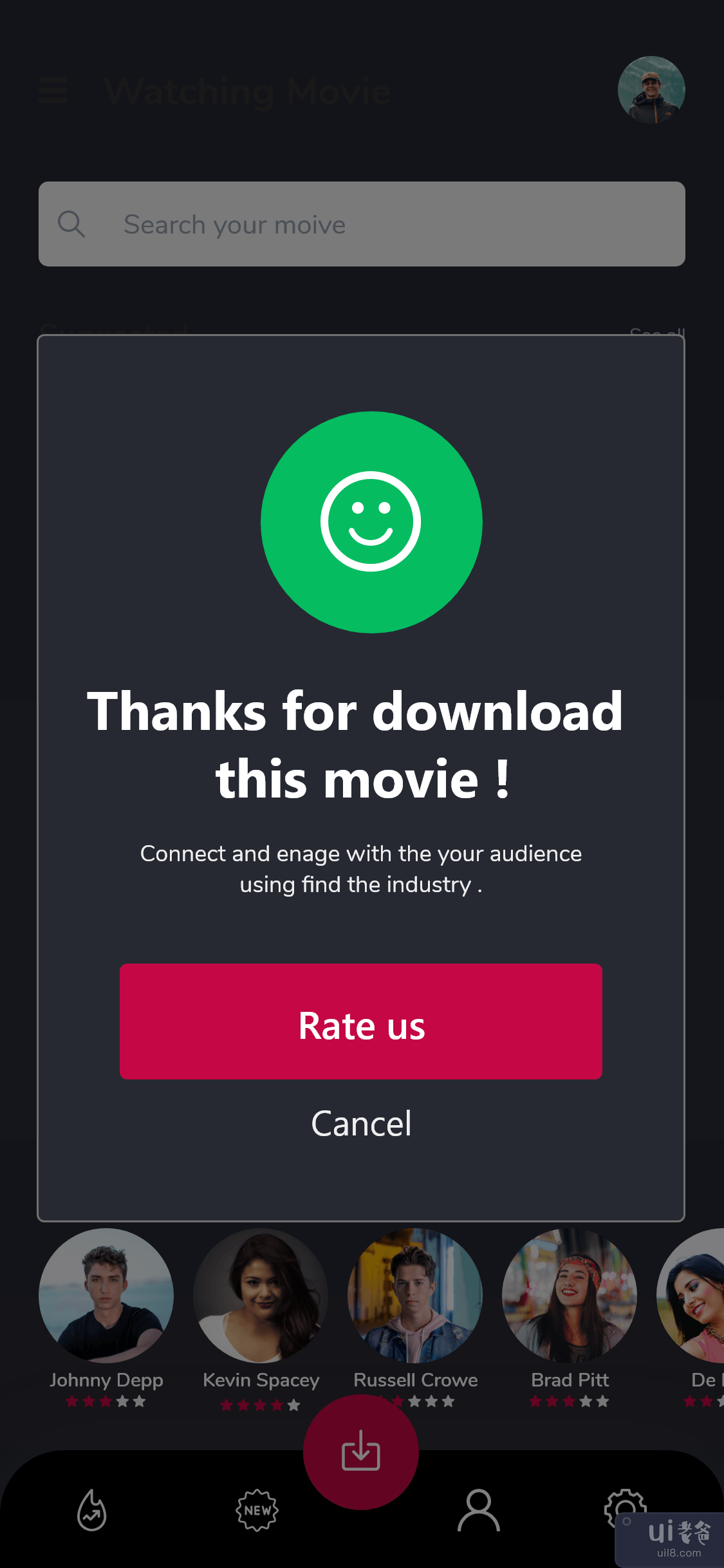 电影应用设计（深色）(Movie App Design (Dark))插图2