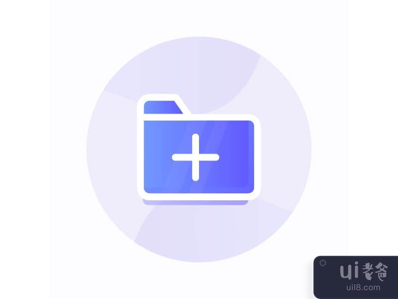 填充文件夹加号图标(Filled Folder Plus Icon)插图