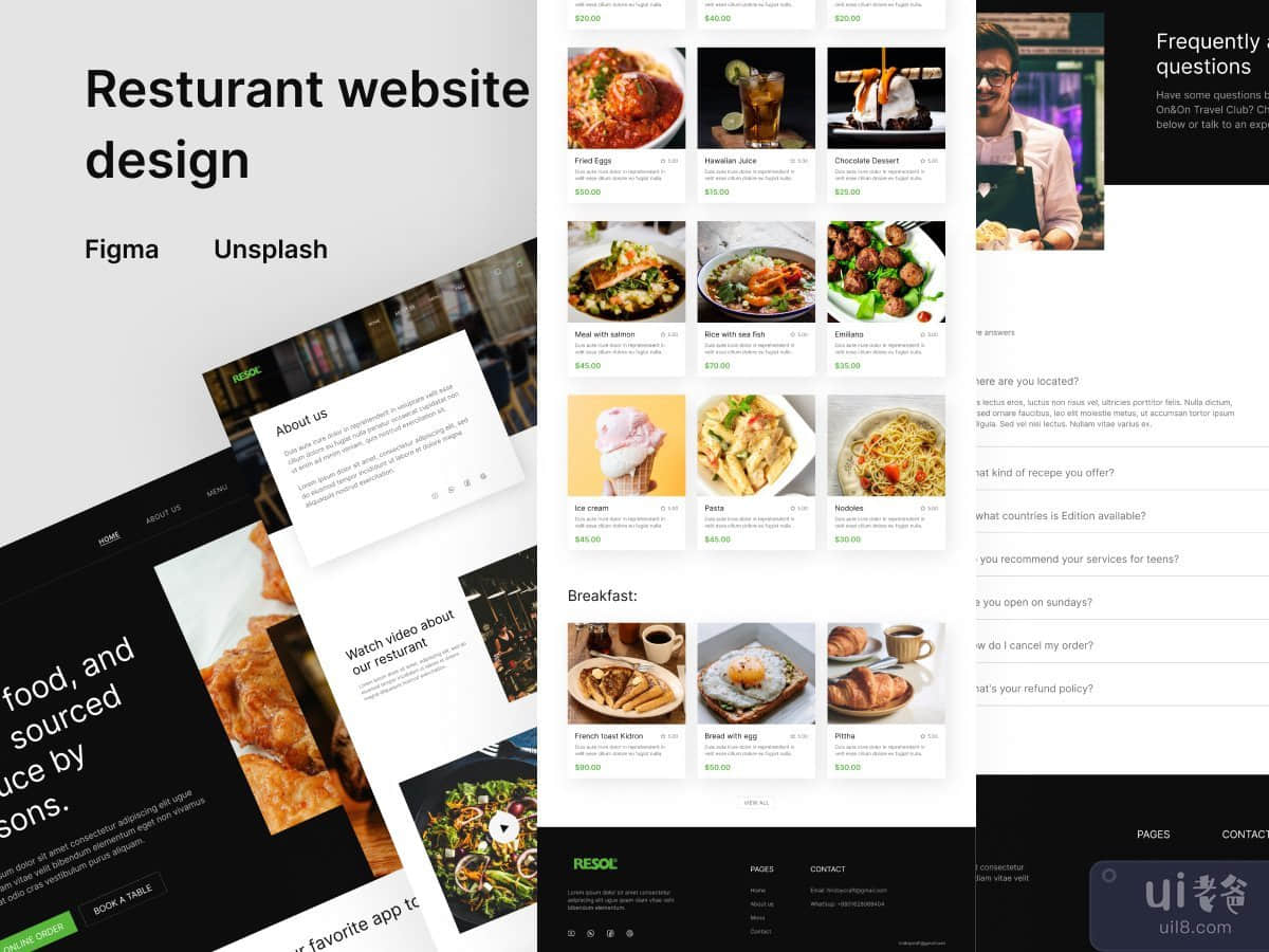 餐厅网页登陆页面（正在运行的项目）(Restaurant Web Landing Page ( Running Project))插图