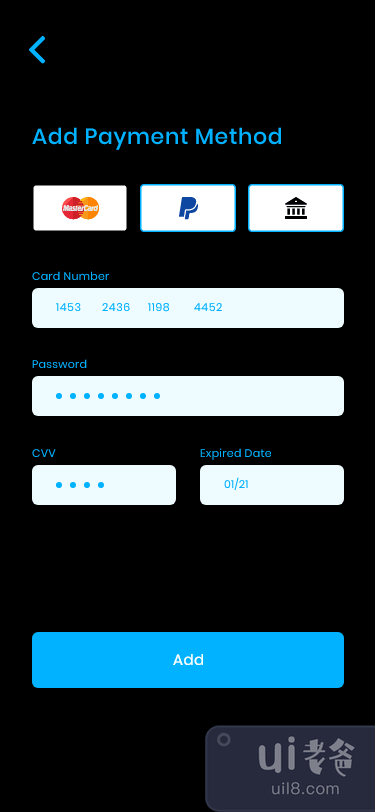 付款屏幕深色 UI 概念(Payment Screens Dark UI Concept)插图1