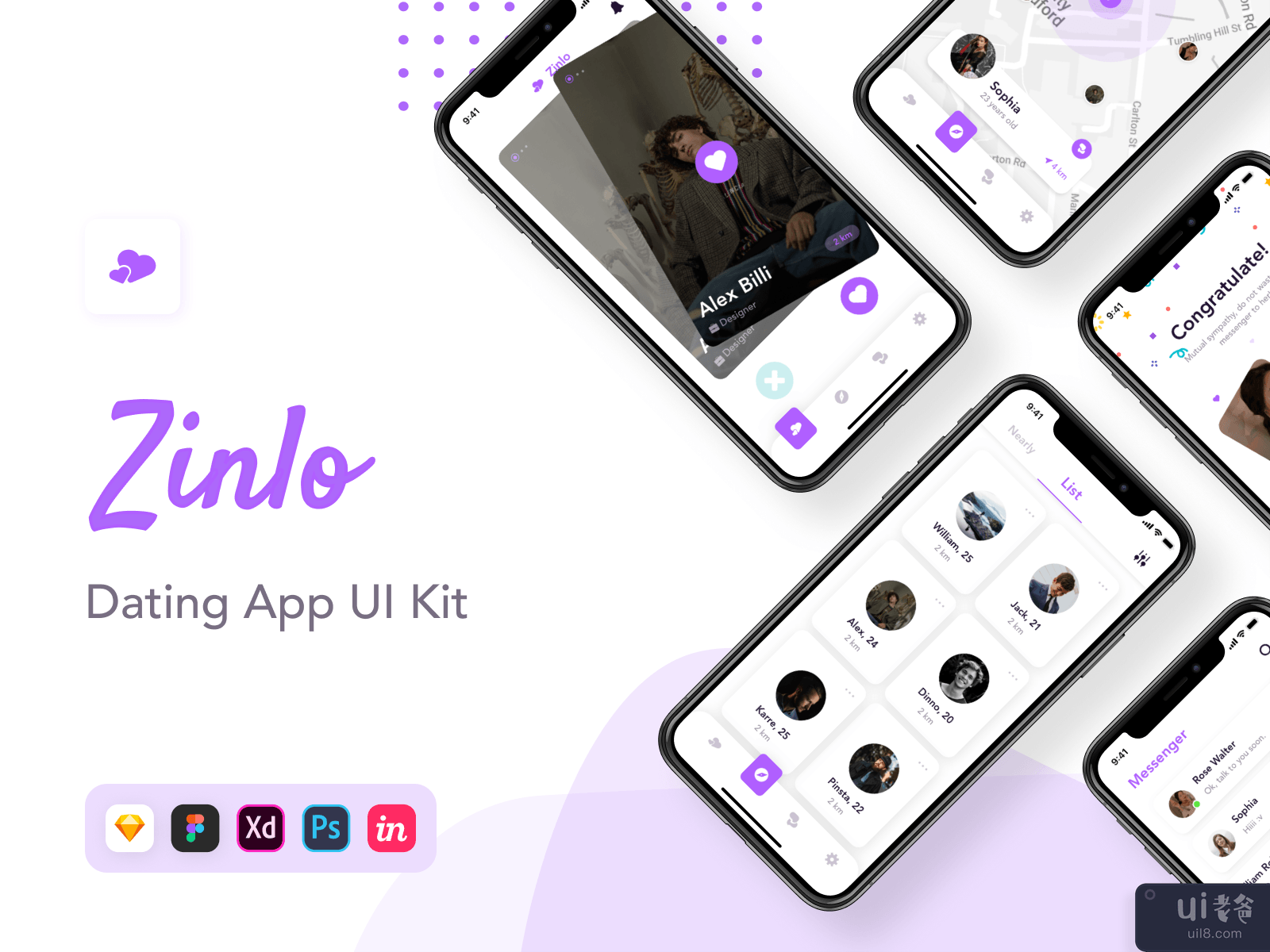 Zinlo - Dating App UI Kit #1