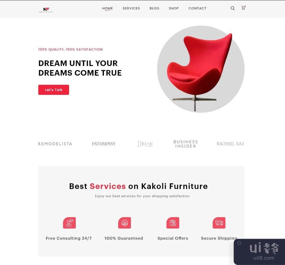 Kakoli 家具登陆页面(Kakoli Furniture Landing page)插图