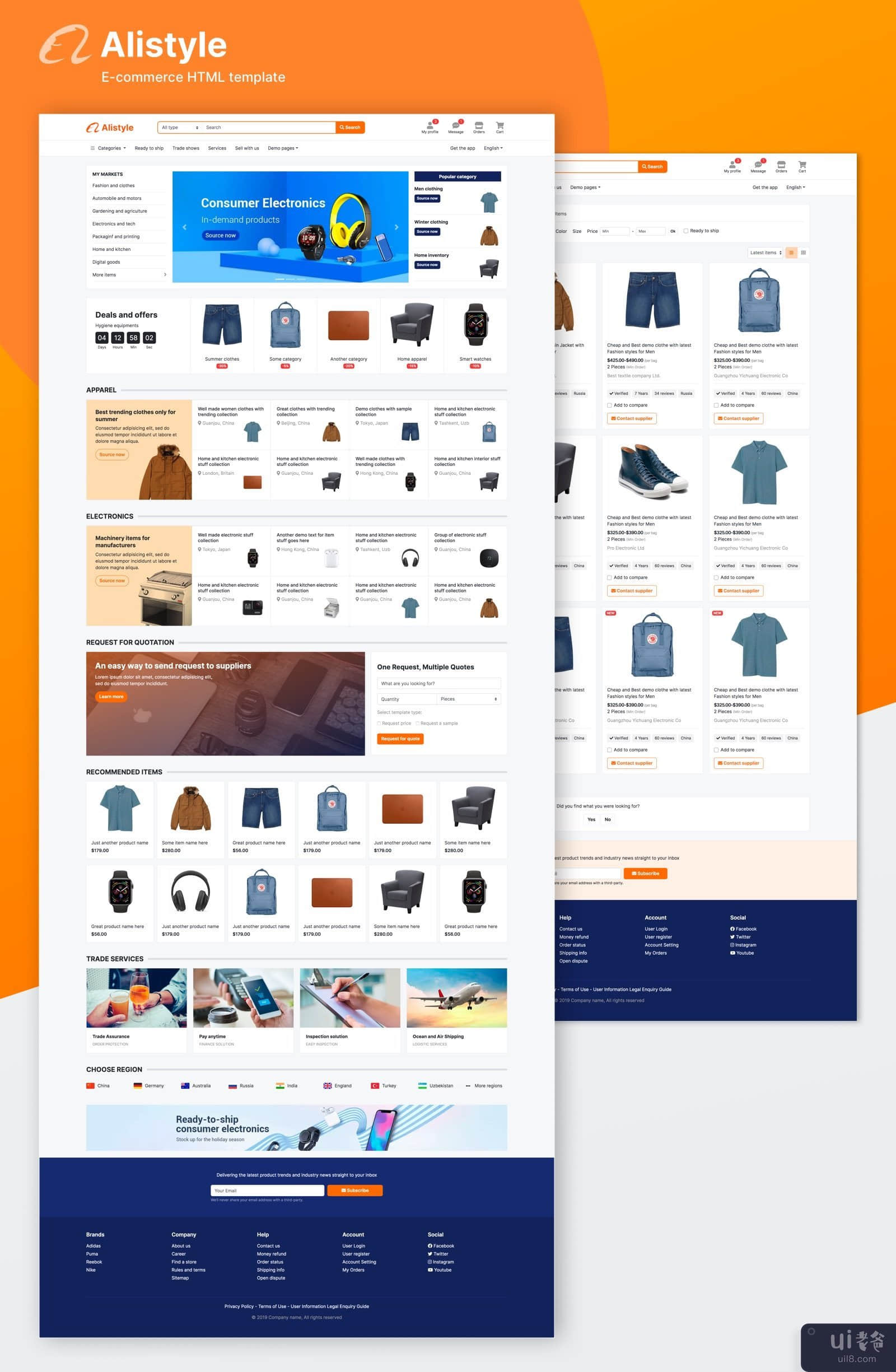 Alistyle - 多用途电子商务模板(Alistyle - Multipurpose e-commerce template)插图2