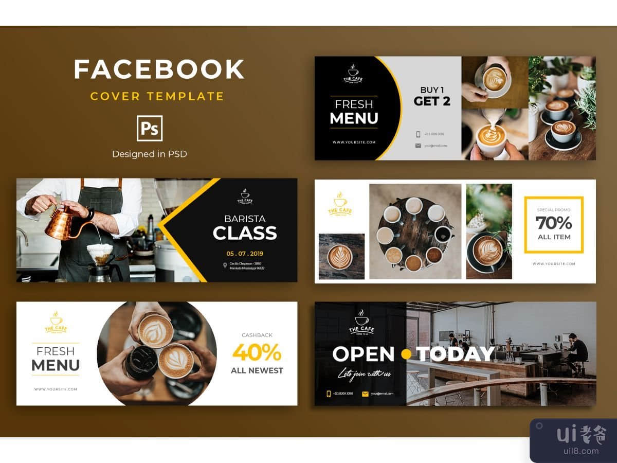Facebook Cover Template Coffee Shop