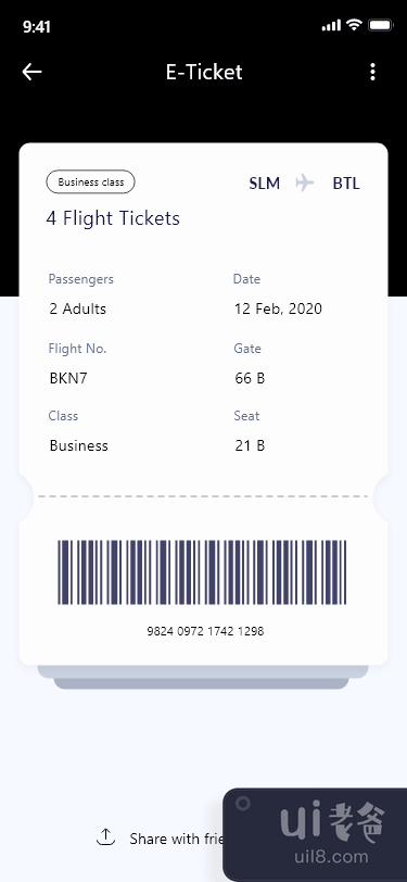 航班预订应用程序用户界面(Flight Booking App UI)插图