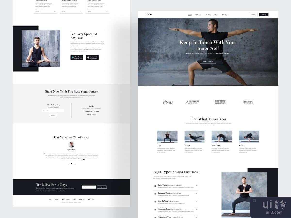 Yoga Website Template Design