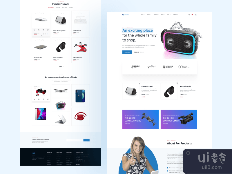 E-commerce Landing page Design