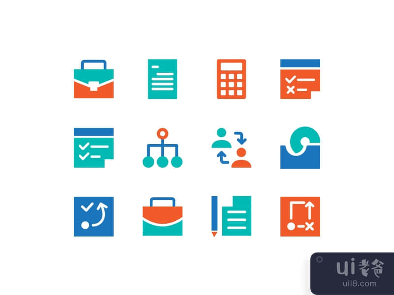 Finance office business icon set