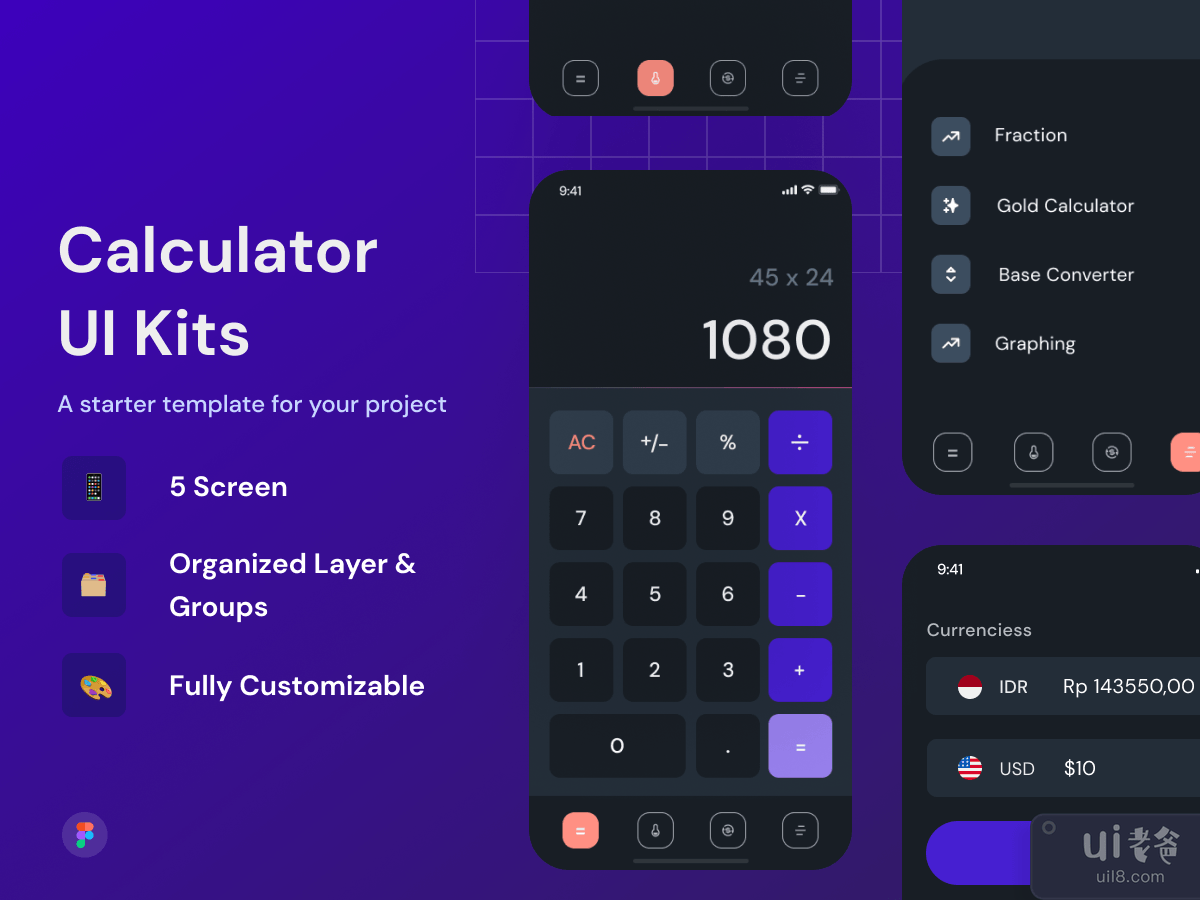 Calculator UI Kits - Frik