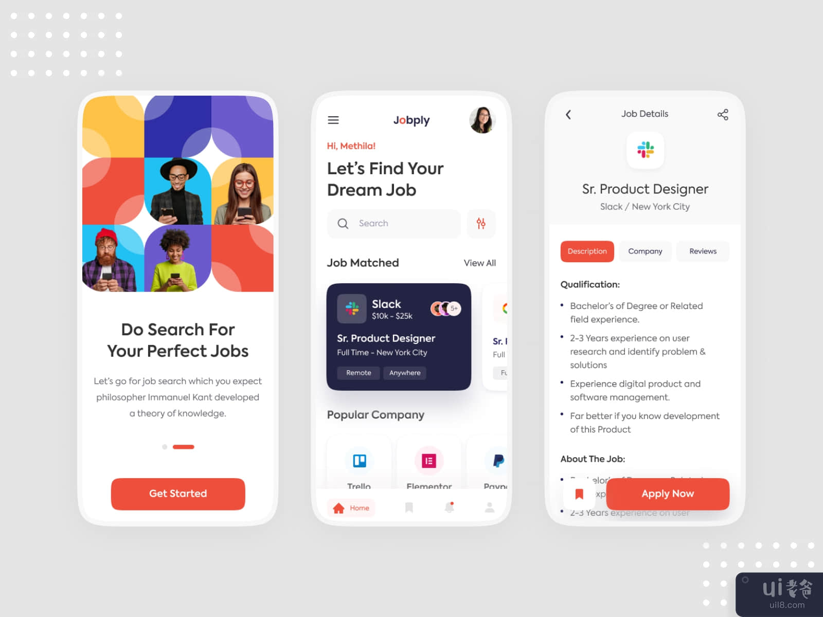 Job Search Mobile App Design