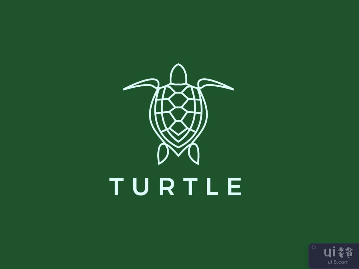 Monoline Turtle Logo Template
