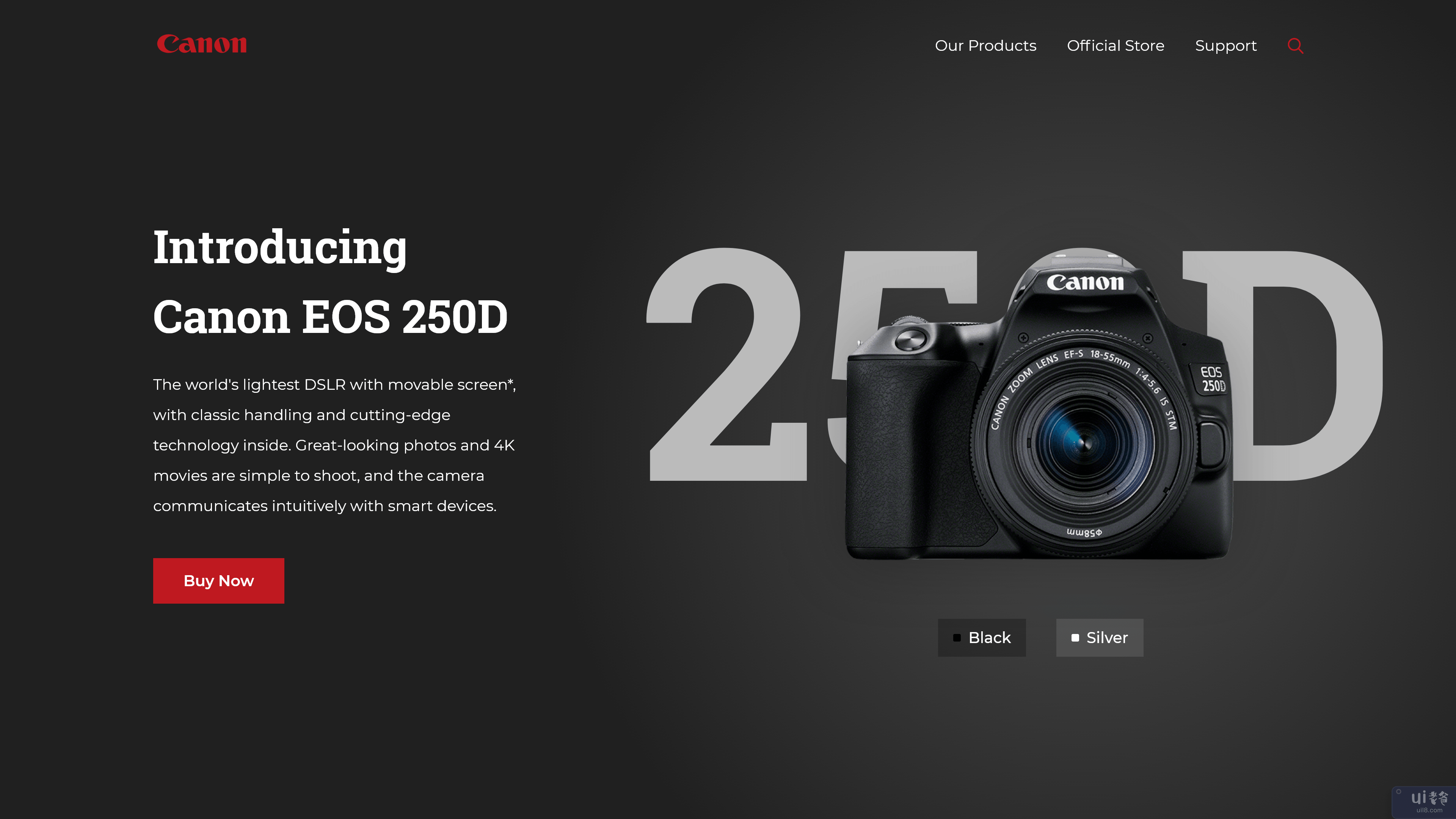 佳能网页设计理念(Canon Web Design Concept)插图