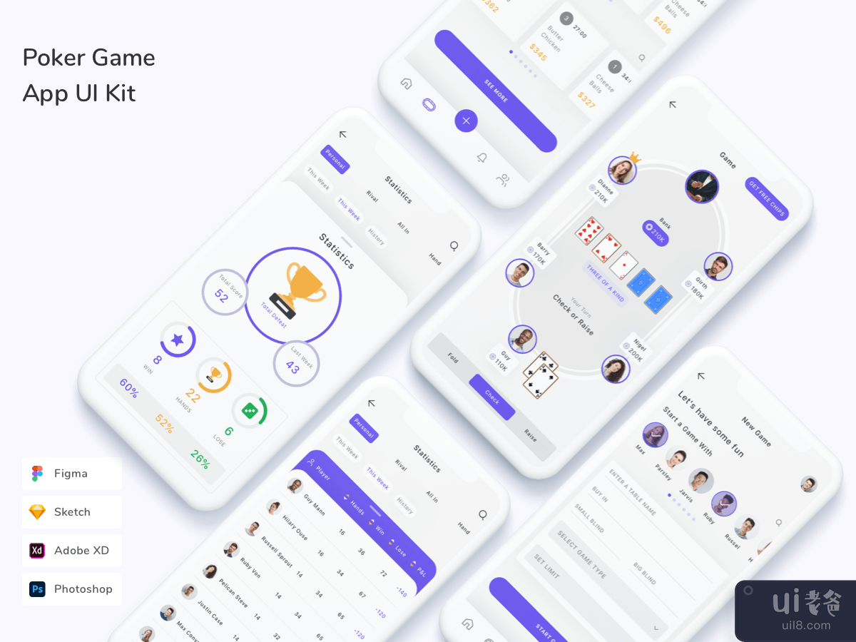 Poker Game App UI Kit