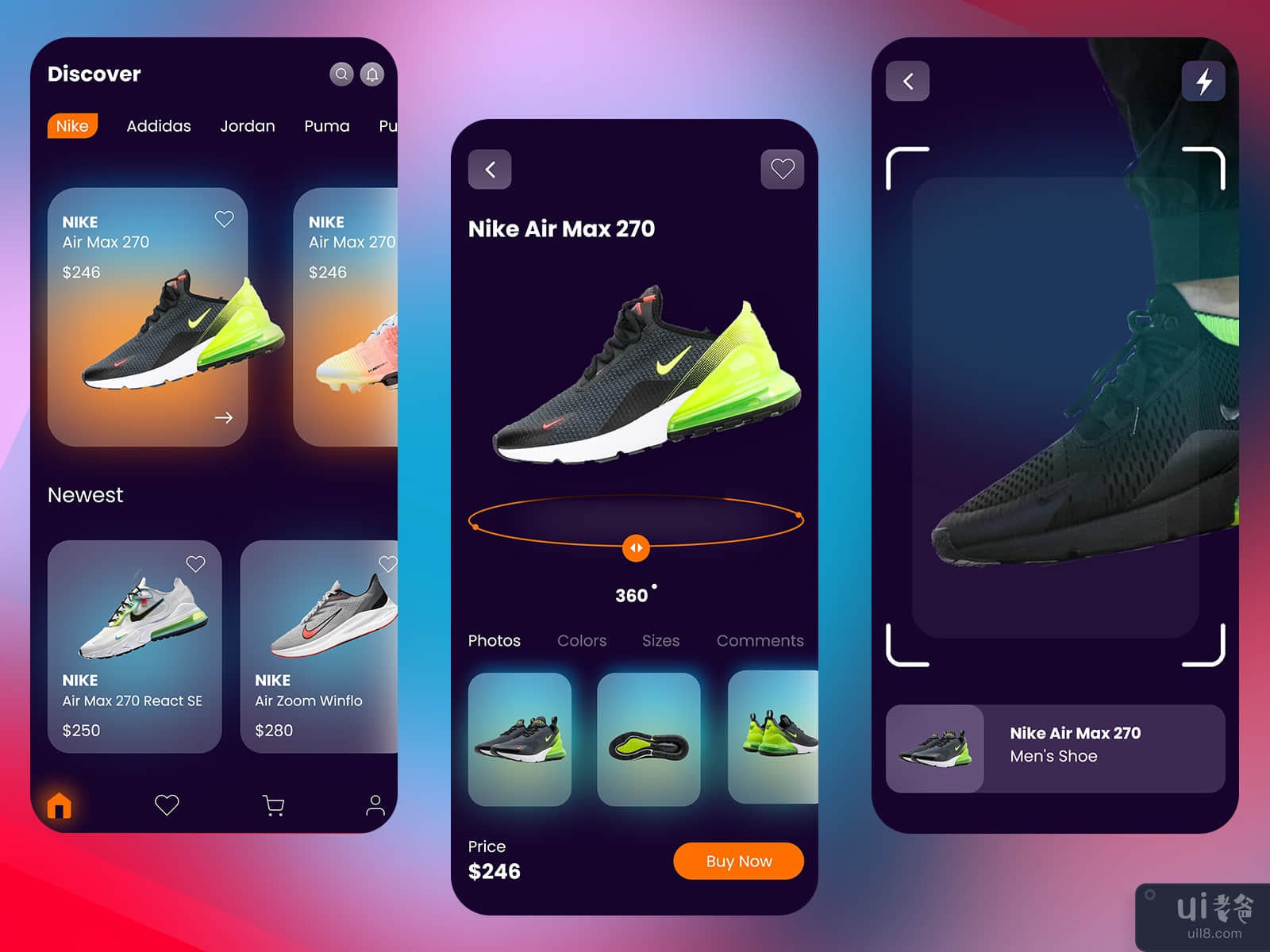 Online Shoes Store Mobile App Design and UI