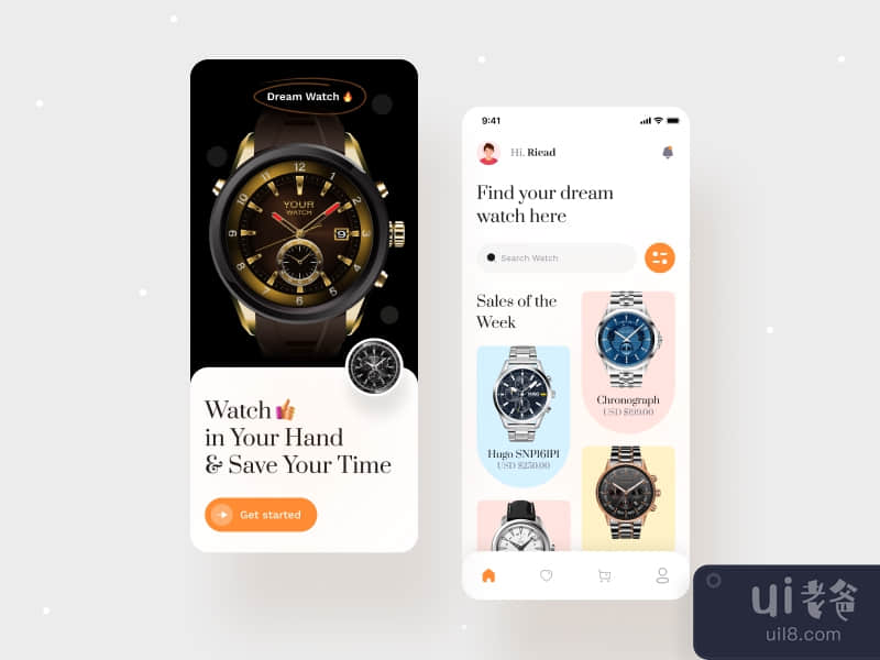 eCommerce Watch Shop App - UI Design