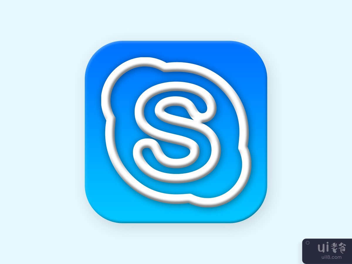 Skype 徽标(Skype Logo)插图