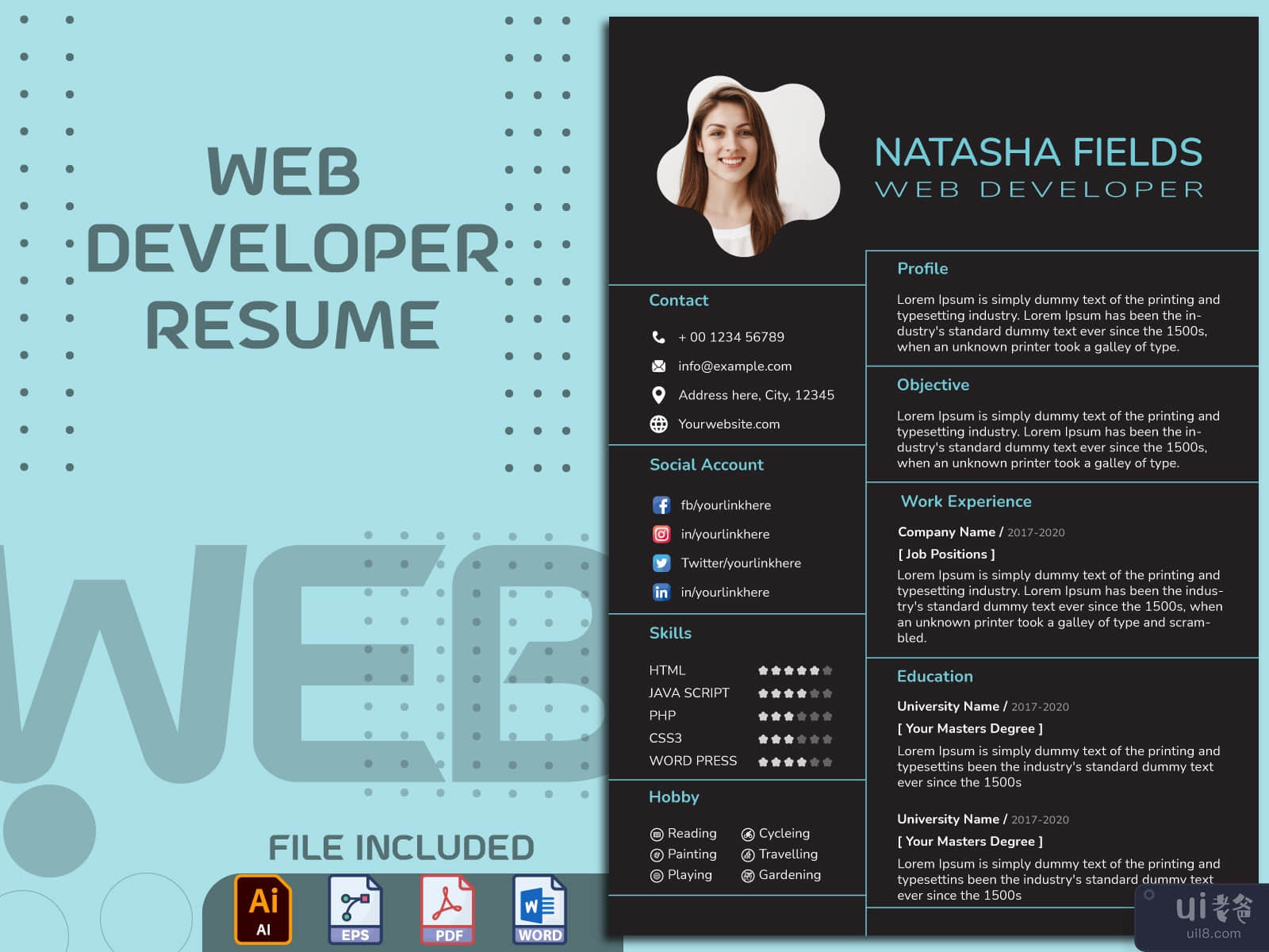 Web Developer CV _ Resume Template
