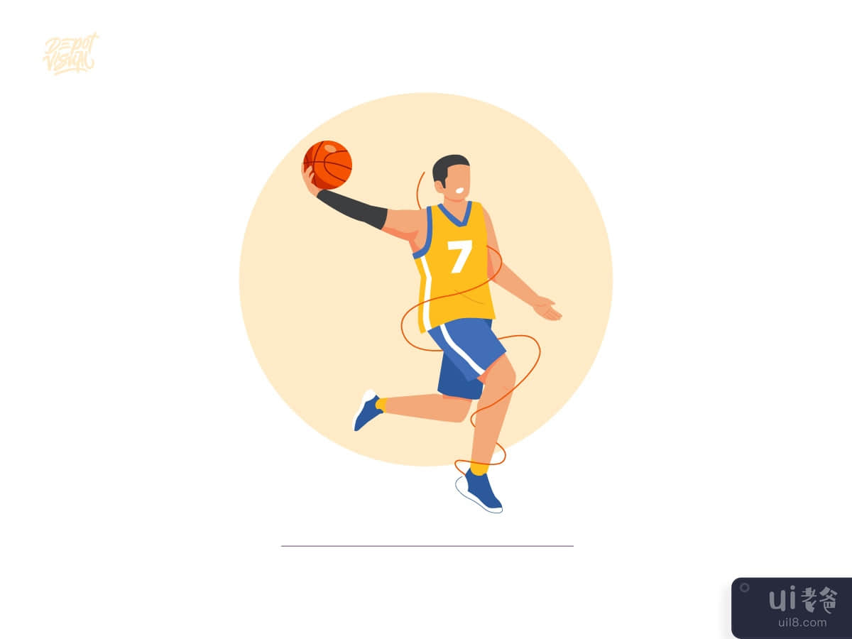 Basketball Player Vector Illustration