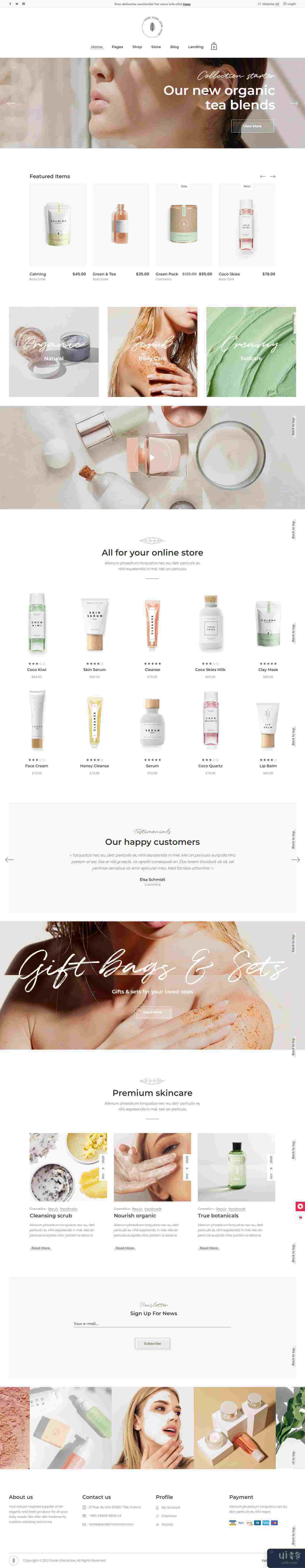化妆 Html 模板(Makeup Html Template)插图