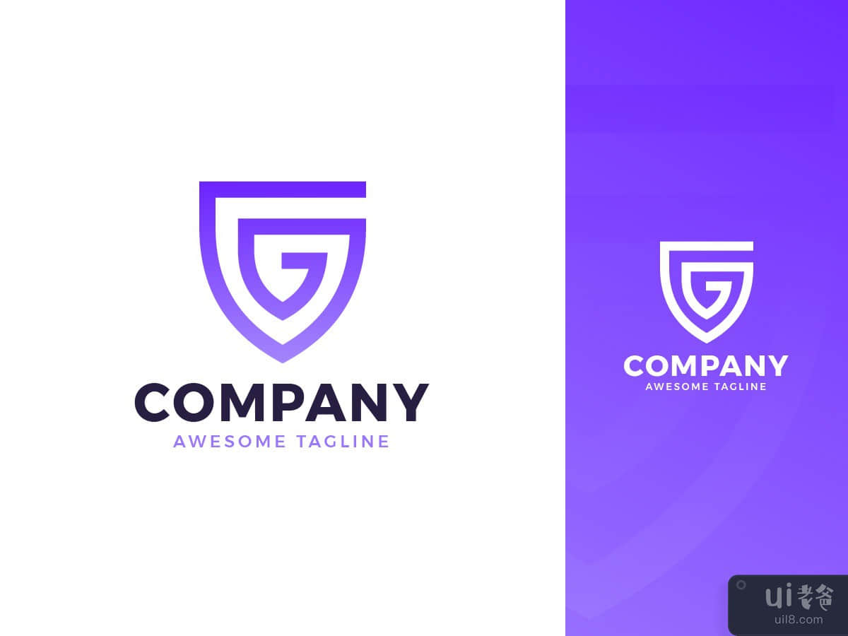 Letter G and Shield Logo Template
