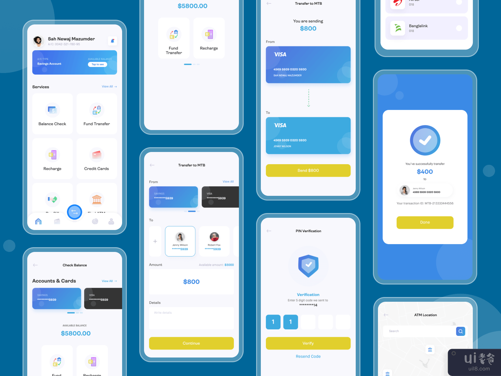 银行应用程序 UI 套件(Bank App UI Kit)插图1