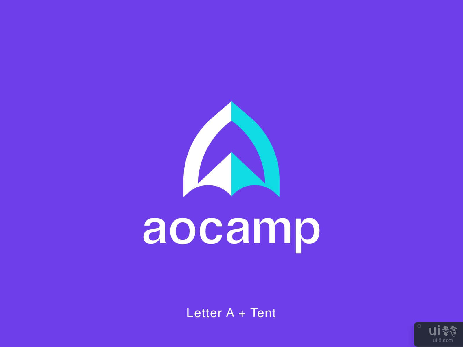 Letter A + tent Modern logo
