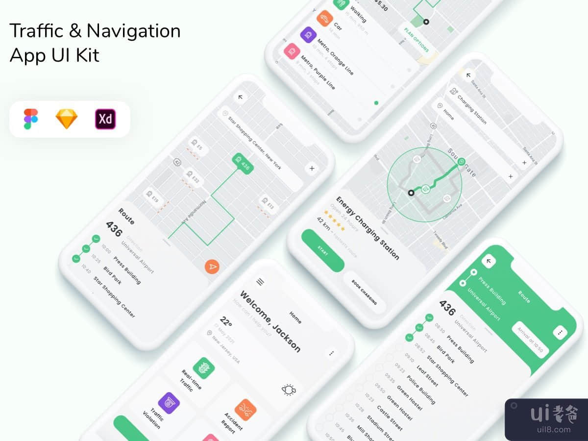 Traffic & Navigation App UI Kit