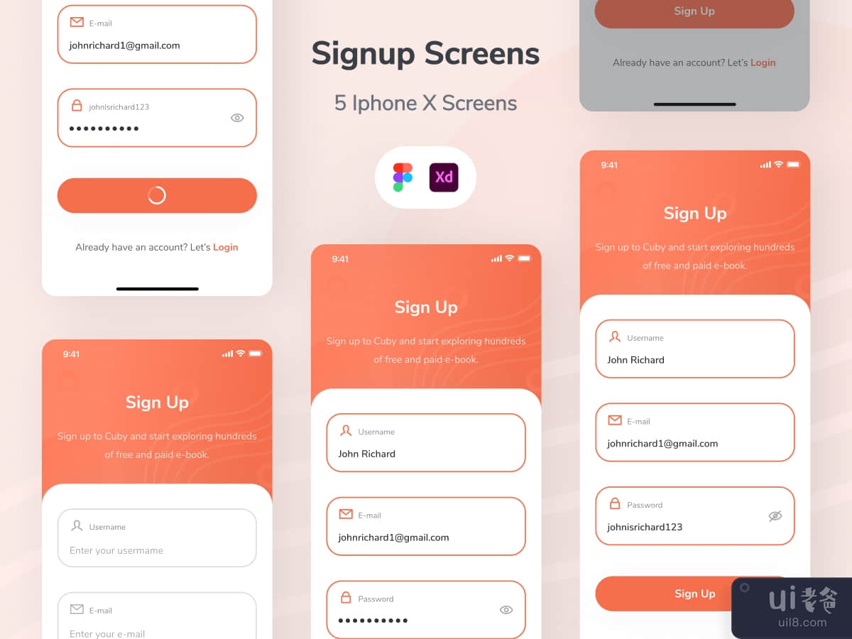 Sign Up _ Register Screens App UI