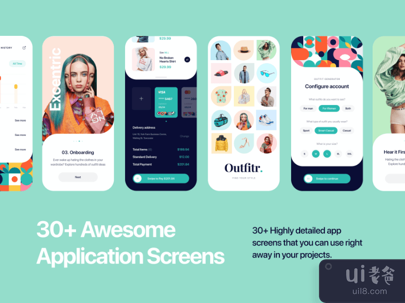 Outfitr - 时尚 UI 套件(Outfitr - Fashion UI Kit)插图9