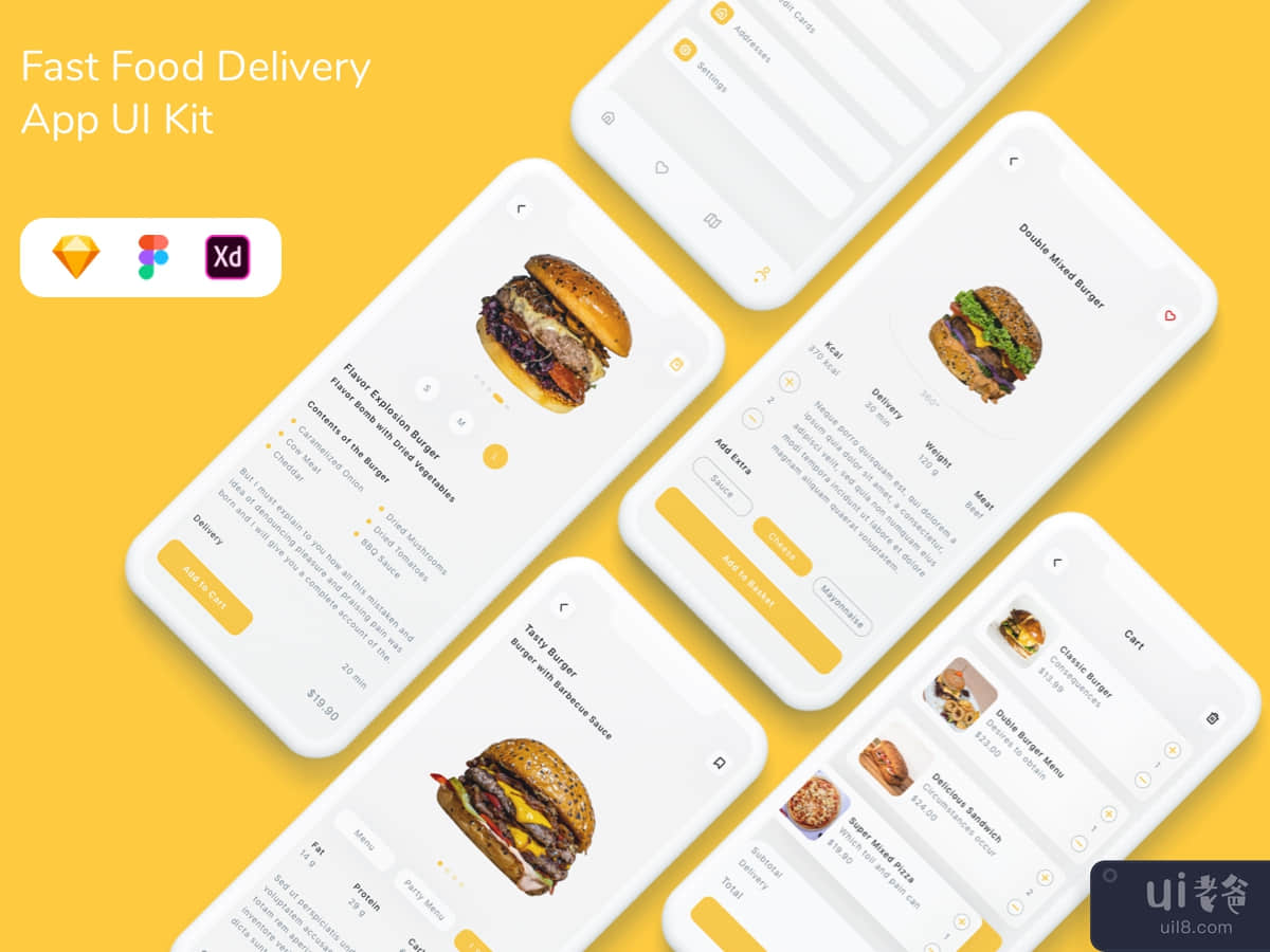 Fast Food Delivery App UI Kit